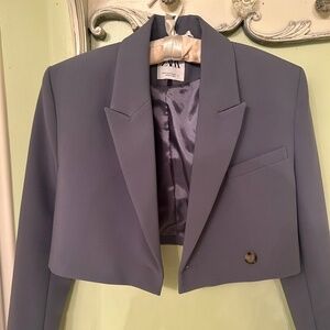 Zara two piece blue blazer/skort set